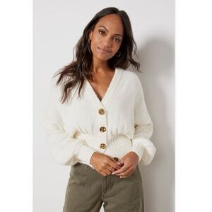 Farm Rio Bubble Knit Cardigan Sweater Mohair Wool Blend